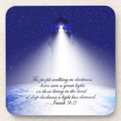 Isaiah 9:2 kerstfoto bier onderzetter (Voorkant)