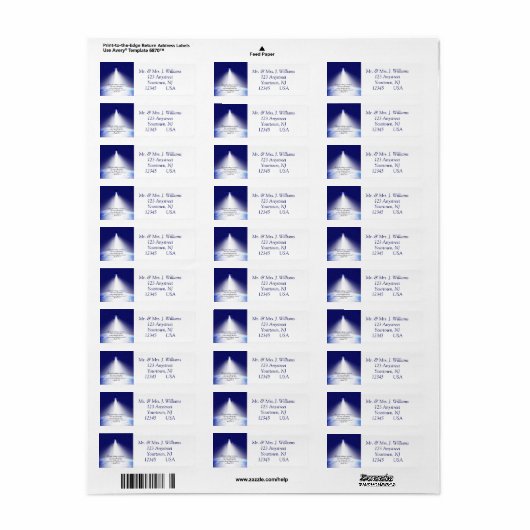 Isaiah 9:2 kerstfoto etiket (Full Sheet)