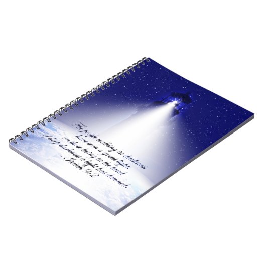 Isaiah 9:2 kerstfoto notitieboek (Linkerzijde)