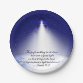 Isaiah 9:2 kerstfoto papieren bordje (Voorkant)