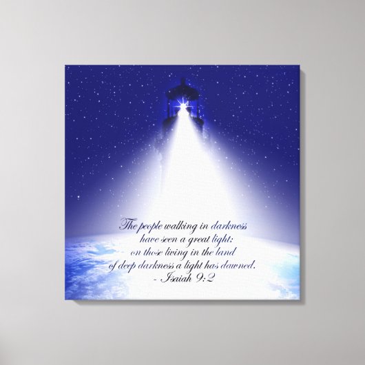 Isaiah 9:2 kerststaartafdruk canvas afdruk (Voorkant)