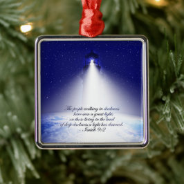 Isaiah 9:2 kerstversiering metalen ornament