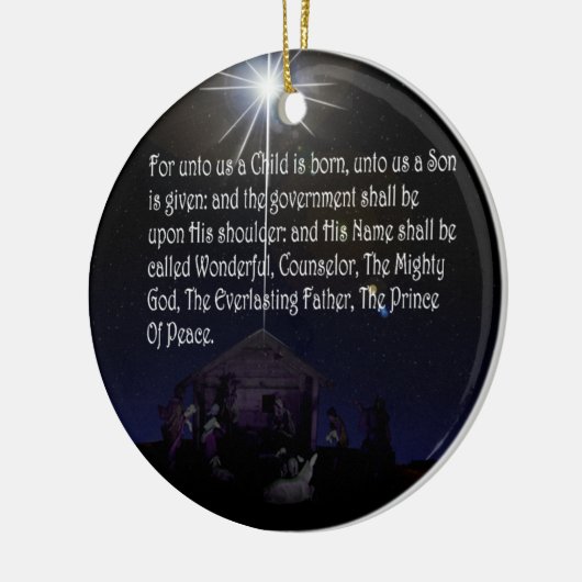 Isaiah 9:6-7 CHRISTMAS ORNAMENT BETHLEHEM (Links)