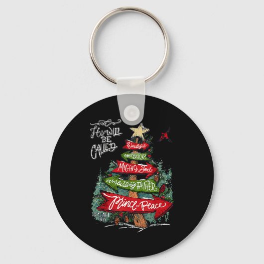 Isaiah 9_6 And He Will Be Called Jesus Christmas C Sleutelhanger (Voorkant)