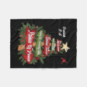 Isaiah 9_6 And He Will Be Called Jesus Xmas Tree C Fleece Deken (Voorkant (Horizontaal))