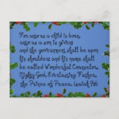 Isaiah 9:6 briefkaart (Voorkant)