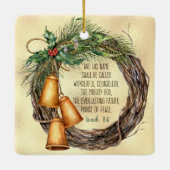 Isaiah 9:6 kerstbijbelcitaat Wreater Keramisch Ornament (Achterkant)