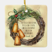 Isaiah 9:6 kerstbijbelcitaat Wreater Keramisch Ornament (Voorkant)