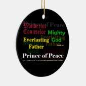 Isaiah 9:6 kerstversiering keramisch ornament (Rechts)