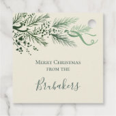 Isaiah 9:6 Personalized Modern Pine Christmas Gift Bedankjes Labels (Achterkant)