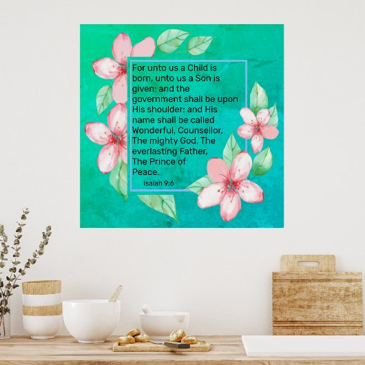 Isaiah 9:6 poster (Keuken)