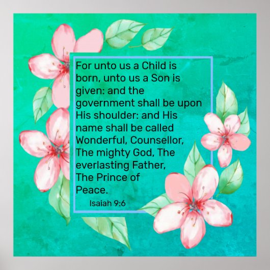 Isaiah 9:6 poster (Voorkant)