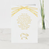 Isaiah 9:6 Scripture Custom Nativity Christmas Folie Feestdagenkaart (Voorkant)