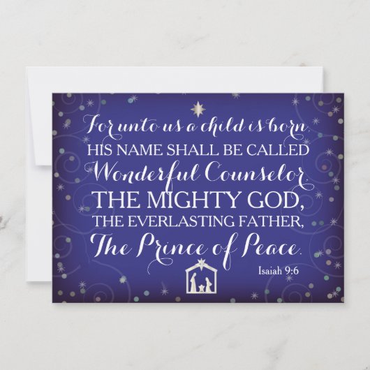 Isaiah 9:6 voor de Verenigde Staten is een kind ge Kaart (Voorkant)
