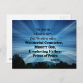 Isaiah 9:6 Voor ons is een kind geboren. Briefkaart (Voorkant / Achterkant)