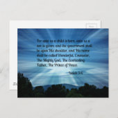 Isaiah 9:6 Voor ons is een kind geboren.. Briefkaart (Voorkant / Achterkant)