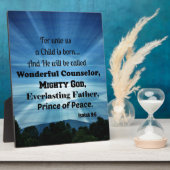 Isaiah 9:6 Voor ons is een kind geboren. Fotoplaat (Zijkant)
