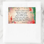 Isaiah 9:6 "Voor ons is een kind geboren" Kerstmis Rechthoekige Sticker (Tas)