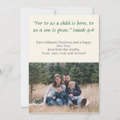 Isaiah 9 Bijbelse Verse Calligrafie Celtic Knot Kaart (Achterkant)