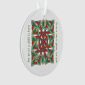 Isaiah 9 Bijbelse Verse Calligrafie Celtic Knot Ornament (voorkant)