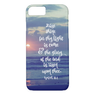 Isaiah Bijbel Verse met zonsopgang iPhone 8/7 Hoesje