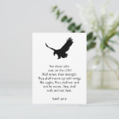 Isaiah Bijbelscript wacht op Lord Eagle Briefkaart (Staand voorkant)