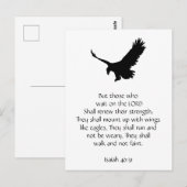 Isaiah Bijbelscript wacht op Lord Eagle Briefkaart (Voorkant / Achterkant)