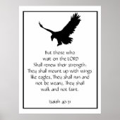 Isaiah Bijbelscript wacht op Lord Eagle Poster (Voorkant)