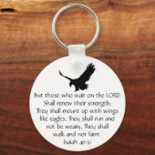 Isaiah Bijbelscript wacht op Lord Eagle Sleutelhanger (Voorkant)