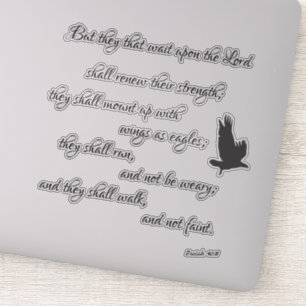 Isaiah Eagles Bijbelvers Sticker