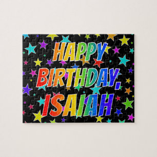"ISAIAH" First Name, Fun "HAPPY BIRTHDAY" Legpuzzel