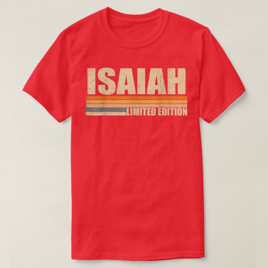 Isaiah Gift Name Personalized Funny Retro  T-shirt (Design voorkant)