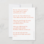 Isaiah Prayer-kaart met vlinder (Achterkant)