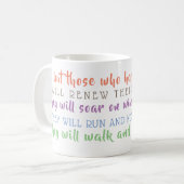 Isaiah Scriptsoar op vleugels als Eagles Mok (Voorkant links)