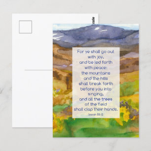 Isaiah Scripture Prayer Kaart bergen Landschap