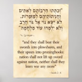 Isaiah's end-time profetie in het Hebreeuws en het Poster (Voorkant)