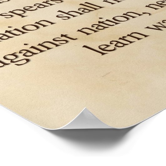 Isaiah's Swords-to-Plowshares Vision Poster (Hoek)