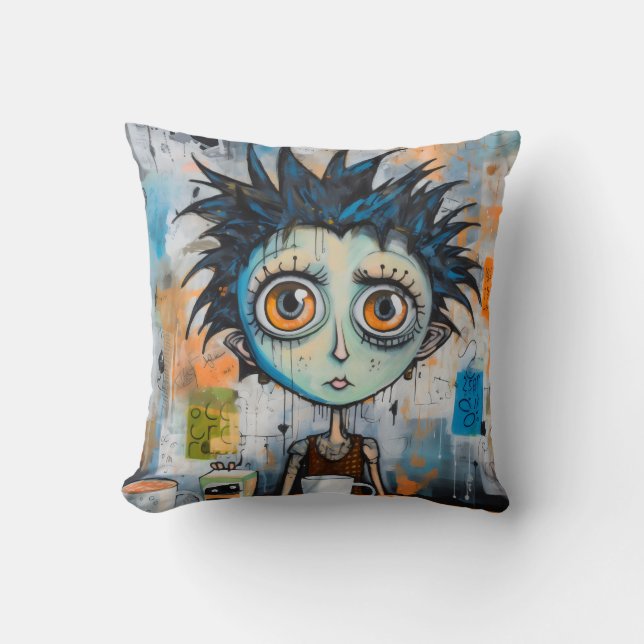 Isak Inkwell maandagochtend grillen Kussen (Voorkant)