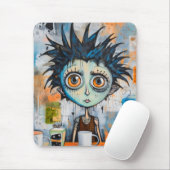 Isak Inkwell maandagochtend grillen Muismat (Met muis)