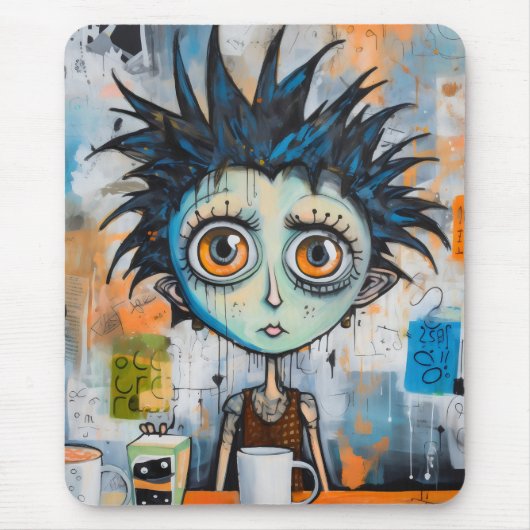 Isak Inkwell maandagochtend grillen Muismat (Voorkant)