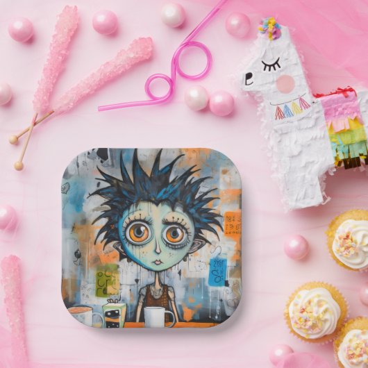 Isak Inkwell maandagochtend grillen Papieren Bordje (Feest)