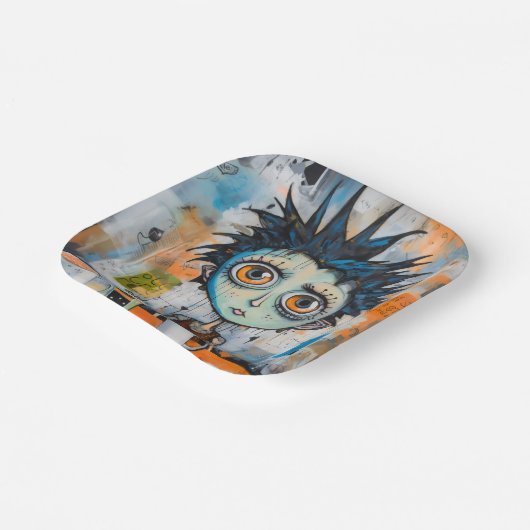 Isak Inkwell maandagochtend grillen Papieren Bordje (Gebogen)