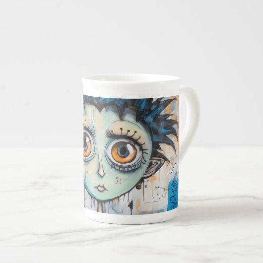 Isak Inkwell maandagochtend grillen Porselein Kop (Voorkant rechts)