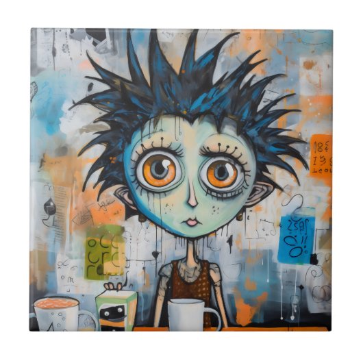 Isak Inkwell maandagochtend grillen Tegeltje (Voorkant)