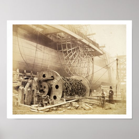Isambard Kingdom Brunel (1806-59) naast de "Grea" Poster (Voorkant)