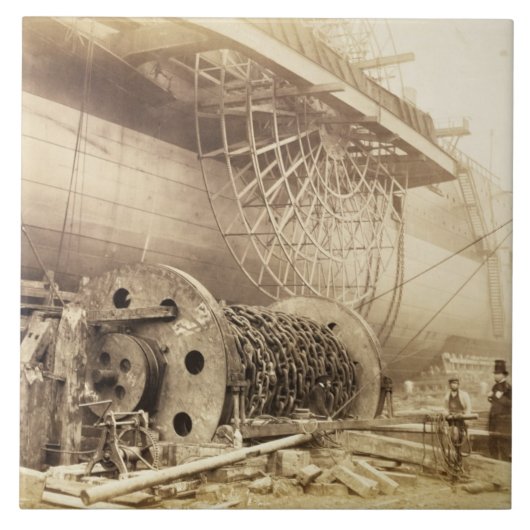 Isambard Kingdom Brunel (1806-59) naast de "Grea" Tegeltje (Voorkant)