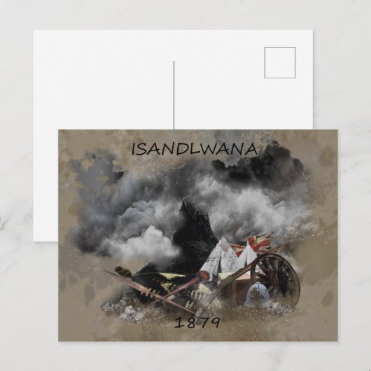 Isandlwana Battle 1879 Briefkaart (Voorkant / Achterkant)