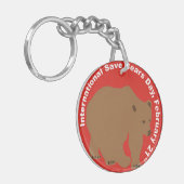 ISBD met twee zijden hoofdketting Brown Bare Sleutelhanger (Voorkant Links)