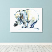 Isbjørn 2013 canvas afdruk (Insitu (Houten vloer))