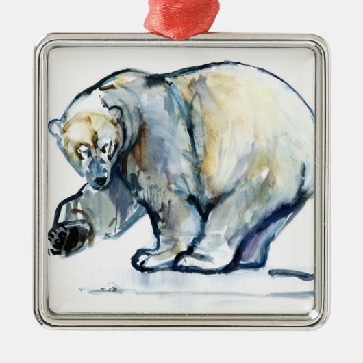 Isbjørn 2013 metalen ornament (Voorkant)